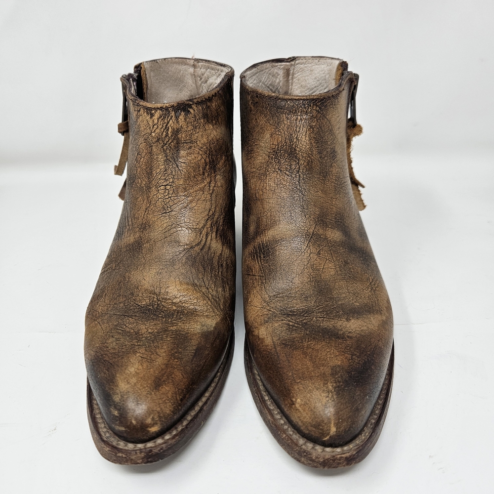 Freebird By Steven Onyx Brown Leather Ankle Boots - Picture 3 of 10